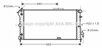 AVA QUALITY COOLING ol2187 -  Радиатор, охлаждение двигателя